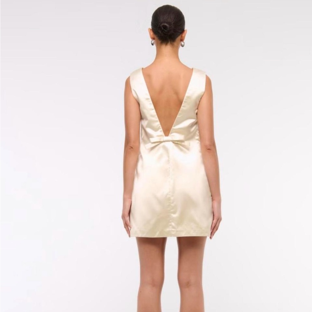Abercrombie & fitch Elegant Cream Sleeveless Dress